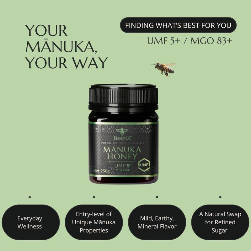 BeeNZ Premium Manuka Honey UMF 5+ 500g - Image 4